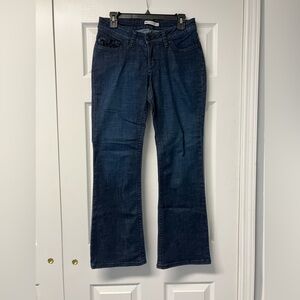 Lee brand Dark wash boot cut eight short jeans